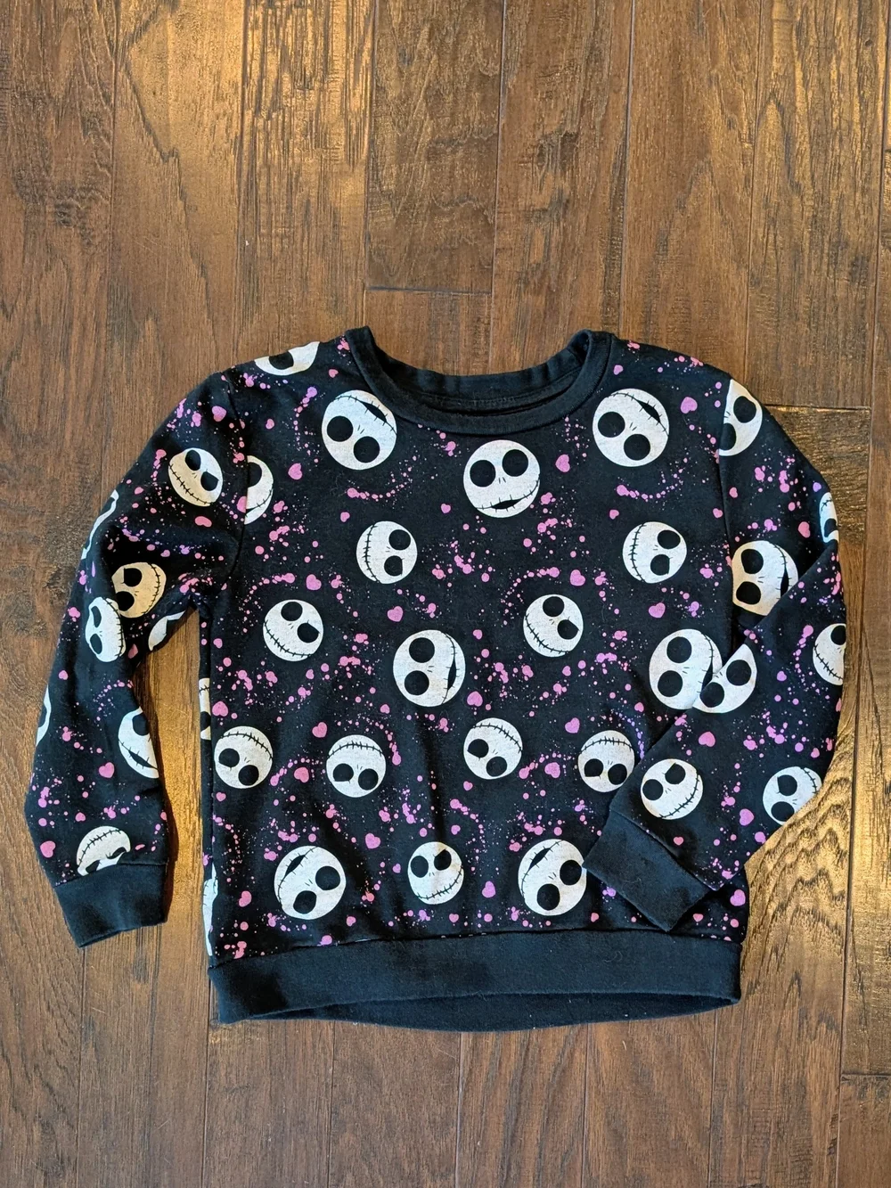 Disney Nightmare Before Christmas Girls Set: 2 Teess, Zip Hoodie, & Pullover 7/8